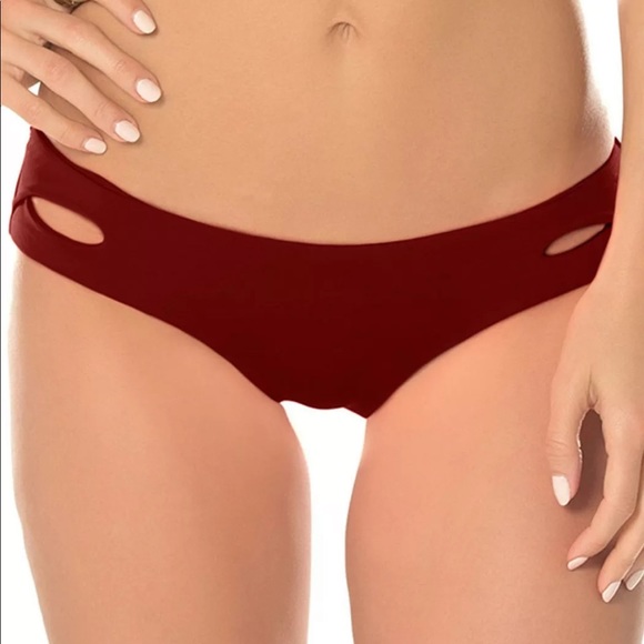 BECCA by Rebecca Virtue Color Code Crossover Side Cutout Hipster Bikini Bottoms - Picture 6 of 14